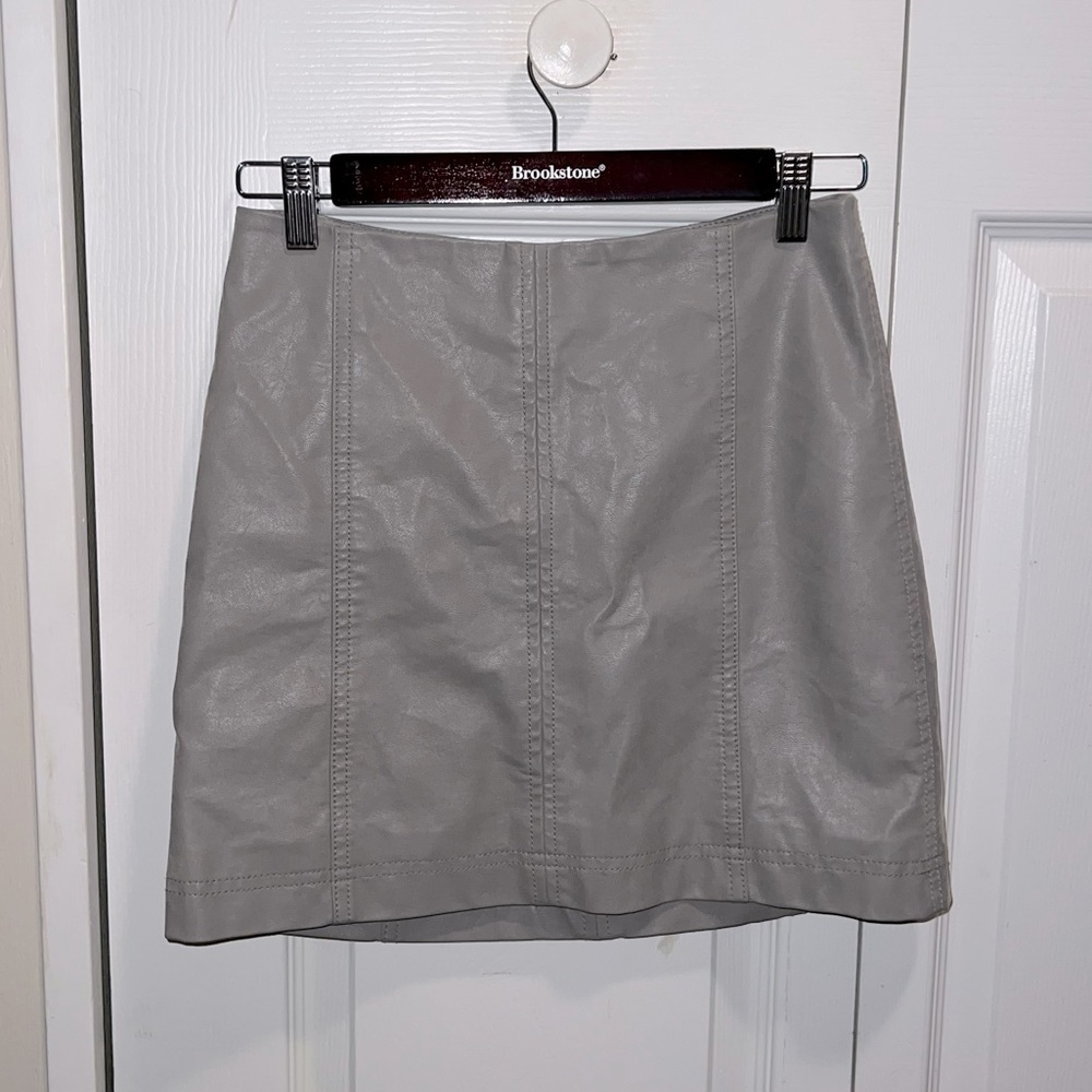 Free People Leather Skirt